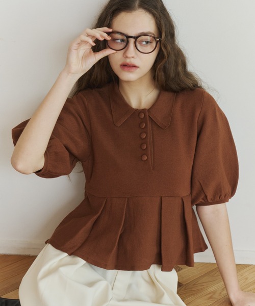 OLUN（オルン）の「peplum knit tops/ペプラムニットトップス（ニット