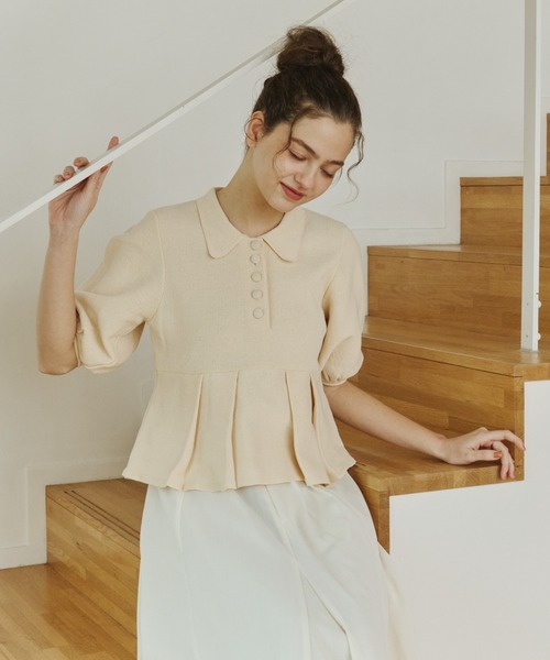 OLUN（オルン）の「peplum knit tops/ペプラムニットトップス（ニット