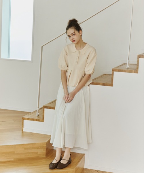 OLUN（オルン）の「peplum knit tops/ペプラムニットトップス（ニット