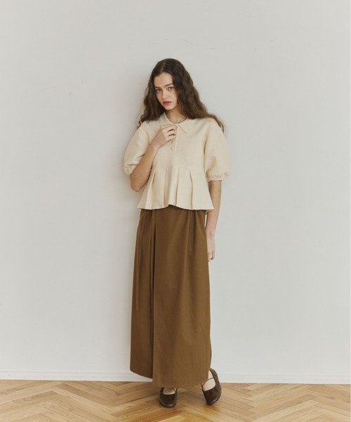 peplum knit tops/ペプラムニットトップス(ニット/セーター)|OLUN peplum knit tops/ペプラムニットトップス(ニット/セーター)|OLUN