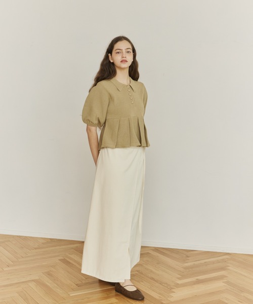 peplum knit tops/ペプラムニットトップス(ニット/セーター)|OLUN peplum knit tops/ペプラムニットトップス(ニット/セーター)|OLUN