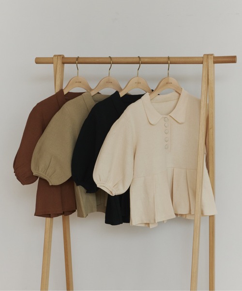 OLUN（オルン）の「peplum knit tops/ペプラムニットトップス（ニット