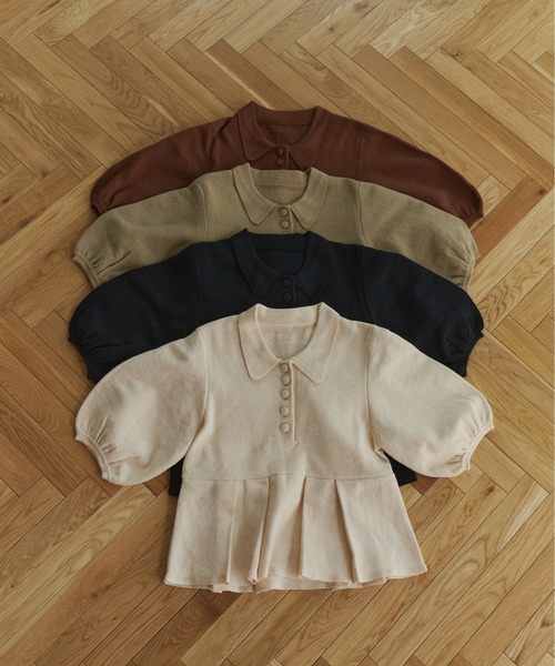 OLUN（オルン）の「peplum knit tops/ペプラムニットトップス（ニット