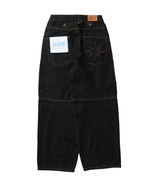 SEQUENZ(シークエンズ)の「※WEB限定 / セットアップ対応 / タックワイドデニムパンツ / sqnz tucked denim pants(その他パンツ・メンズ・ネイビー/ブラック系その他・LARGE/MEDIUM/SMALL)」の21枚目の写真