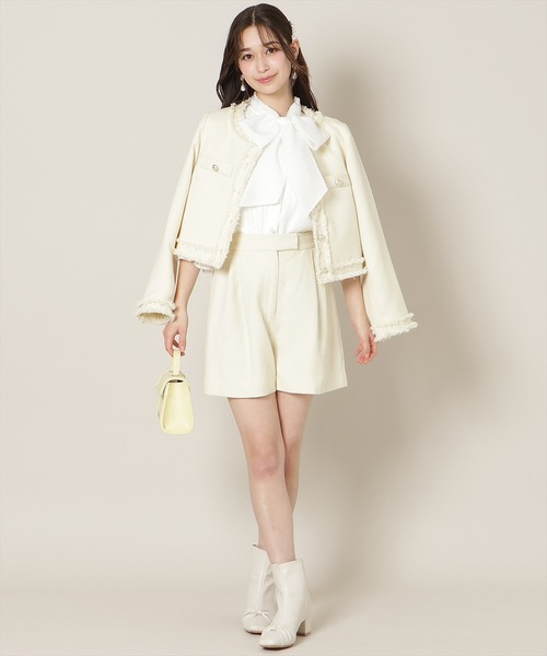 WILLSELECTION(ウィルセレクション)の「【セットアップ対応】ツイードタックショートパンツ(その他パンツ・レディース・オフホワイト/ミント/イエロー・FREE)」の15枚目の写真