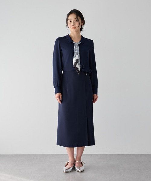 YECCA VECCA（イェッカヴェッカ）の「サイドベルトナロースカート（スカート・レディース・イエロー/ネイビー/アイボリー・S/M）」の21枚目の写真