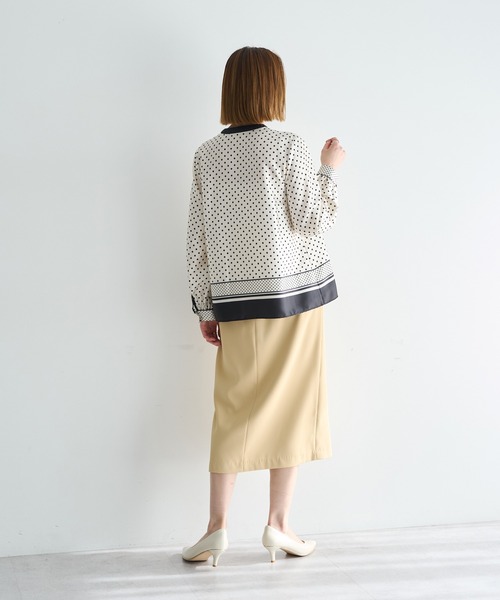 YECCA VECCA（イェッカヴェッカ）の「サイドベルトナロースカート（スカート・レディース・イエロー/ネイビー/アイボリー・S/M）」の15枚目の写真