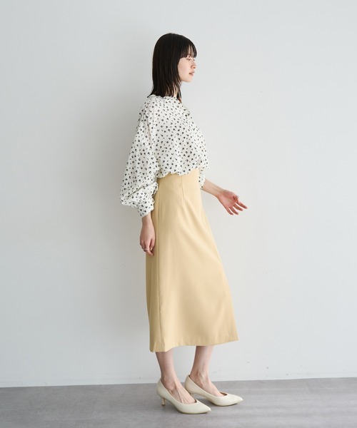 YECCA VECCA（イェッカヴェッカ）の「サイドベルトナロースカート（スカート・レディース・イエロー/ネイビー/アイボリー・S/M）」の17枚目の写真