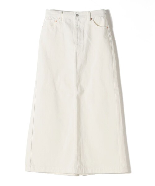 SHIPS（シップス）の「NINE CASE:〈洗濯機可能〉デニム スカート（デニムスカート・レディース・ブルー/ホワイト・MEDIUM/SMALL）」の4枚目の写真