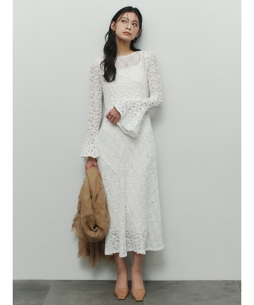 anuans（アニュアンス）の「シュリンクレースパネルワンピース（ワンピース・レディース・ミント/ホワイト/ブラック・MEDIUM/SMALL）」の20枚目の写真