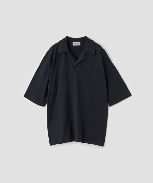 JOHN SMEDLEY ジョン スメドレー スキッパーネック 半袖 コットン スキッパーネック半袖コットンニットプルオーバー 30G MODERN
