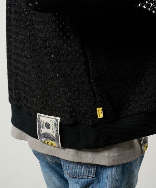 STUD MUFFIN（スタッドマフィン）の「STUD MUFFIN/スタッドマフィン/コットンラッセルメッシュニットワッペンビックジップブルゾン/614-09217（ブルゾン・メンズ・ブラック・2/3）」の12枚目の写真