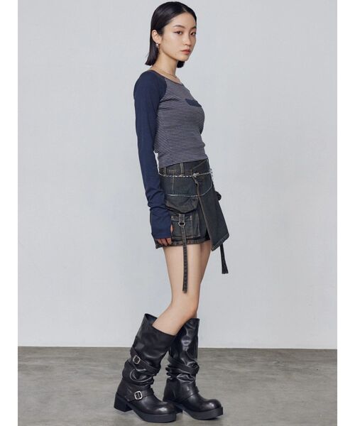 EMODA（エモダ）の「スパークルダブルチェーンベルト（ベルト・レディース・シルバー・FREE）」の5枚目の写真