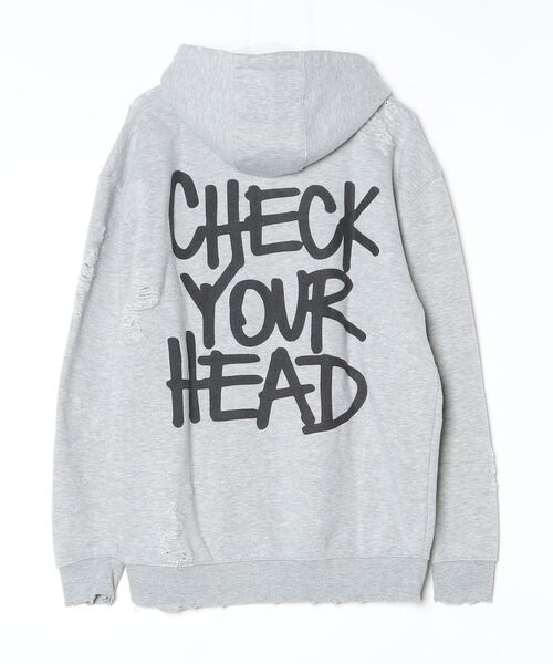 THRIFTY LOOK(スリフティールック)の「THRIFTY LOOK スリフティルック / WORN-OUT"BEASTIE BOYS"HOODIE(パーカー・メンズ・ブラック/ヘザーグレー・X-LARGE)」の3枚目の写真