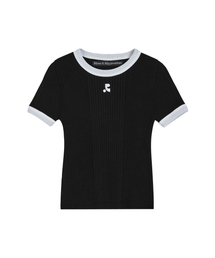 RIBBED COLORATION KNIT - BLACK