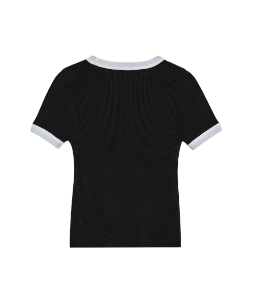 Rest&Recreation（レストアンドレクリエーション）の「RIBBED COLORATION KNIT - BLACK（ニット/セーター・レディース・その他・ONE）」の2枚目の写真