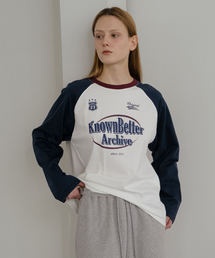 Archive raglan longsleeve T-shirt [KNSS05TS10]_Navy