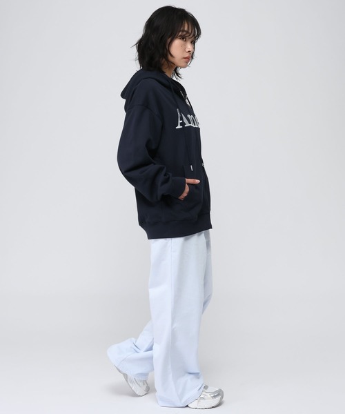 AMESWORLDWIDE(アメスワールドワイド)の「【UNISEX】AMES WORLDWIDE /52HOTFIXパンツ(スウェットパンツ・レディース・グレー/ブルー・SMALL)」の4枚目の写真