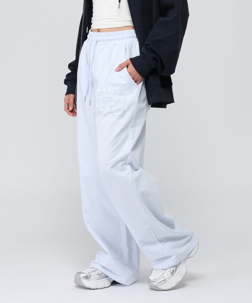 AMESWORLDWIDE(アメスワールドワイド)の「【UNISEX】AMES WORLDWIDE /52HOTFIXパンツ(スウェットパンツ・レディース・グレー/ブルー・SMALL)」の7枚目の写真