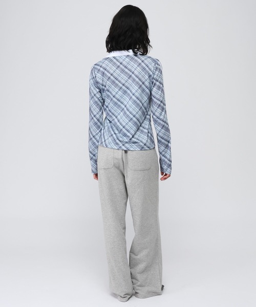 AMESWORLDWIDE(アメスワールドワイド)の「【UNISEX】AMES WORLDWIDE /52HOTFIXパンツ(スウェットパンツ・レディース・グレー/ブルー・SMALL)」の11枚目の写真