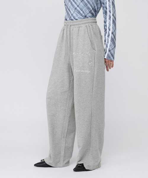 AMESWORLDWIDE(アメスワールドワイド)の「【UNISEX】AMES WORLDWIDE /52HOTFIXパンツ(スウェットパンツ・レディース・グレー/ブルー・SMALL)」の12枚目の写真