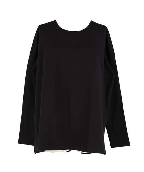 coca(coca)(コカ)の「ミニ裏毛ドルマンチュニック トップス(Tシャツ/カットソー・レディース・ブラック/ホワイト・L/M)」の20枚目の写真