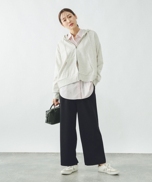 GLOBAL WORK（グローバルワーク）の「イージーケアストレッチ/ワイドパンツ/634307（その他パンツ・レディース・チャコールグレー/ライトベージュ/ブラック/ブラウン・MEDIUM/SMALL/LARGE）」の5枚目の写真