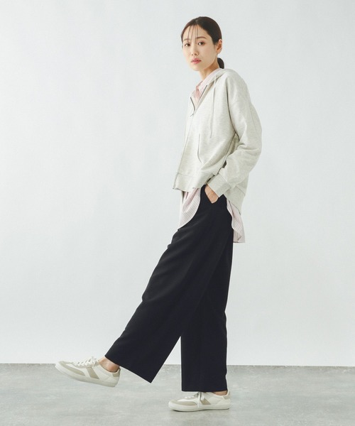 GLOBAL WORK（グローバルワーク）の「イージーケアストレッチ/ワイドパンツ/634307（その他パンツ・レディース・チャコールグレー/ライトベージュ/ブラック/ブラウン・MEDIUM/SMALL/LARGE）」の6枚目の写真