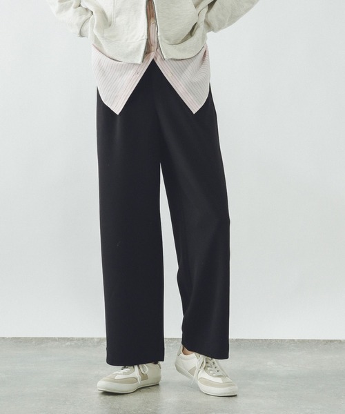 GLOBAL WORK（グローバルワーク）の「イージーケアストレッチ/ワイドパンツ/634307（その他パンツ・レディース・チャコールグレー/ライトベージュ/ブラック/ブラウン・MEDIUM/SMALL/LARGE）」の7枚目の写真