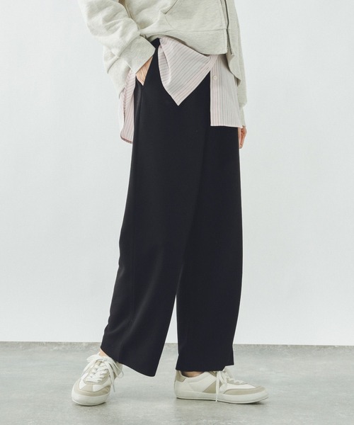 GLOBAL WORK（グローバルワーク）の「イージーケアストレッチ/ワイドパンツ/634307（その他パンツ・レディース・チャコールグレー/ライトベージュ/ブラック/ブラウン・MEDIUM/SMALL/LARGE）」の8枚目の写真