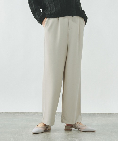 GLOBAL WORK（グローバルワーク）の「イージーケアストレッチ/ワイドパンツ/634307（その他パンツ・レディース・チャコールグレー/ライトベージュ/ブラック/ブラウン・MEDIUM/SMALL/LARGE）」の19枚目の写真