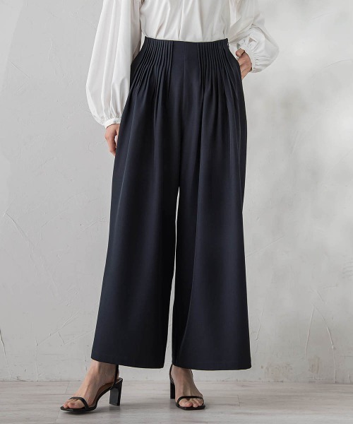 Droite lautreamont(ドロワットロートレアモン)の「ストレッチツイルパンツ≪洗濯機で洗える≫(その他パンツ・レディース・ネイビー/チャコールグレー・M/S)」の2枚目の写真