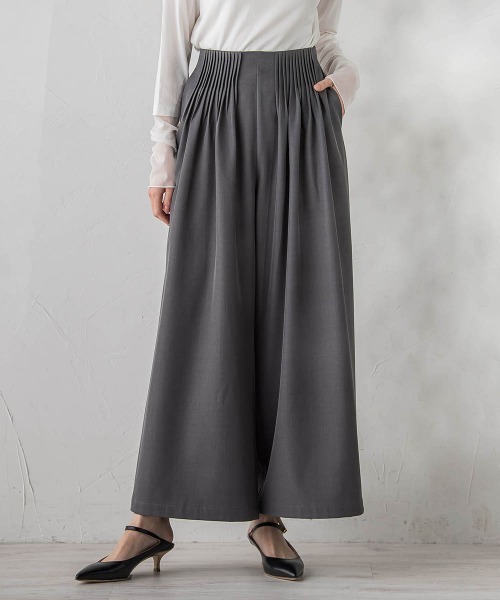 Droite lautreamont(ドロワットロートレアモン)の「ストレッチツイルパンツ≪洗濯機で洗える≫(その他パンツ・レディース・ネイビー/チャコールグレー・M/S)」の1枚目の写真