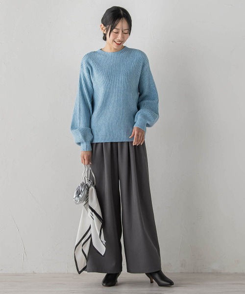 Droite lautreamont(ドロワットロートレアモン)の「ストレッチツイルパンツ≪洗濯機で洗える≫(その他パンツ・レディース・ネイビー/チャコールグレー・M/S)」の17枚目の写真