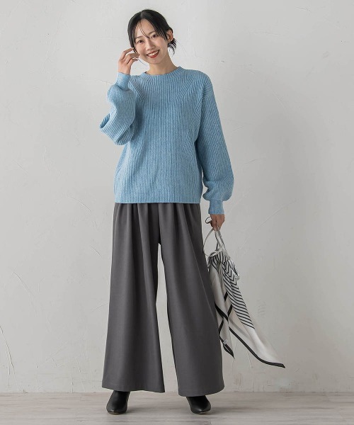 Droite lautreamont(ドロワットロートレアモン)の「ストレッチツイルパンツ≪洗濯機で洗える≫(その他パンツ・レディース・ネイビー/チャコールグレー・M/S)」の18枚目の写真