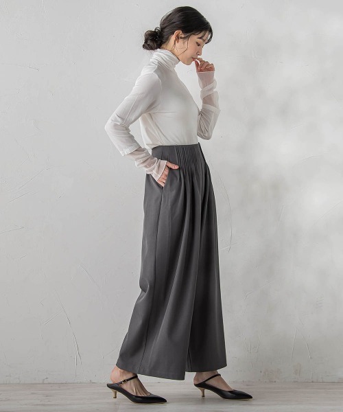 Droite lautreamont(ドロワットロートレアモン)の「ストレッチツイルパンツ≪洗濯機で洗える≫(その他パンツ・レディース・ネイビー/チャコールグレー・M/S)」の9枚目の写真