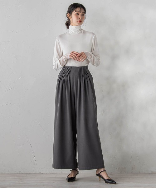 Droite lautreamont(ドロワットロートレアモン)の「ストレッチツイルパンツ≪洗濯機で洗える≫(その他パンツ・レディース・ネイビー/チャコールグレー・M/S)」の8枚目の写真