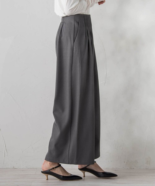 Droite lautreamont(ドロワットロートレアモン)の「ストレッチツイルパンツ≪洗濯機で洗える≫(その他パンツ・レディース・ネイビー/チャコールグレー・M/S)」の5枚目の写真