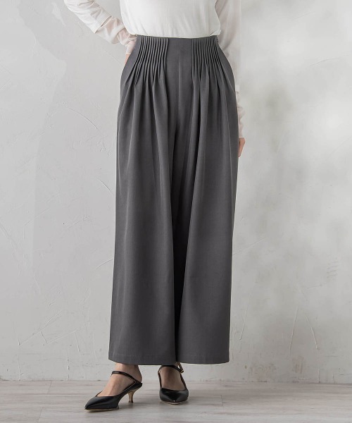 Droite lautreamont(ドロワットロートレアモン)の「ストレッチツイルパンツ≪洗濯機で洗える≫(その他パンツ・レディース・ネイビー/チャコールグレー・M/S)」の4枚目の写真