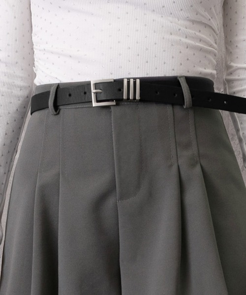 Miniministore（ミニミニストア）の「ベルト付プリーツショートパンツレディースショーパン短パンショートパンツ ショーパン 短パン ハーフパンツ クロップド（その他パンツ・レディース・グレー/ブラック・L/S/M）」の7枚目の写真