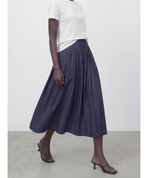 Barrel Volume Skirt _Denim
