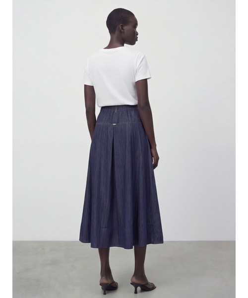 ACUD（アクド）の「Barrel Volume Skirt _Denim（スカート・レディース・ネイビー・FREE）」の3枚目の写真