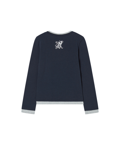 NYXX（エヌワイエックスエックス）の「EMBLEM LAYERED L/S NAVY（Tシャツ/カットソー・レディース・その他・F）」の3枚目の写真