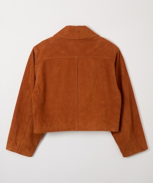 leinwande（ラインヴァンド）の「【leinwande】26SS新作 Suede Leather Jacket（ブルゾン・レディース・ブラウン/グレイッシュベージュ・ONE SIZE）」の4枚目の写真