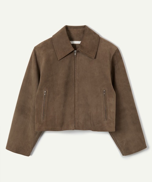 leinwande（ラインヴァンド）の「【leinwande】26SS新作 Suede Leather Jacket（ブルゾン・レディース・ブラウン/グレイッシュベージュ・ONE SIZE）」の7枚目の写真