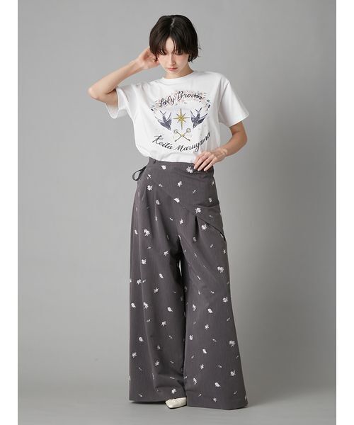 LILY BROWN（リリーブラウン）の「【LILY BROWN×KEITA MARUYAMA】エンブロイダリートライアングルスカーフ（バンダナ/スカーフ・レディース・ネイビー/グレー・F）」の8枚目の写真