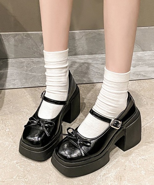 Miniministore(ミニミニストア)の「メアリージェーンパンプス 厚底ローファー(ローファー・レディース・アイボリー/ブラック/ブラウン/シルバー・24.0cm/23.0cm/24.5cm/23.5cm/22.5cm)」の15枚目の写真