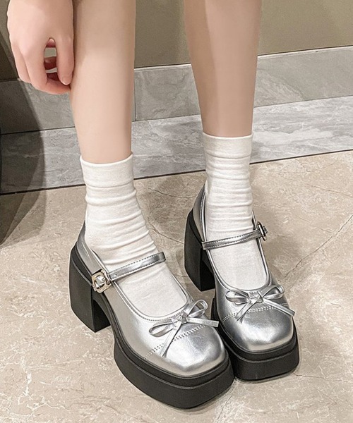 Miniministore(ミニミニストア)の「メアリージェーンパンプス 厚底ローファー(ローファー・レディース・アイボリー/ブラック/ブラウン/シルバー・24.0cm/23.0cm/24.5cm/23.5cm/22.5cm)」の19枚目の写真