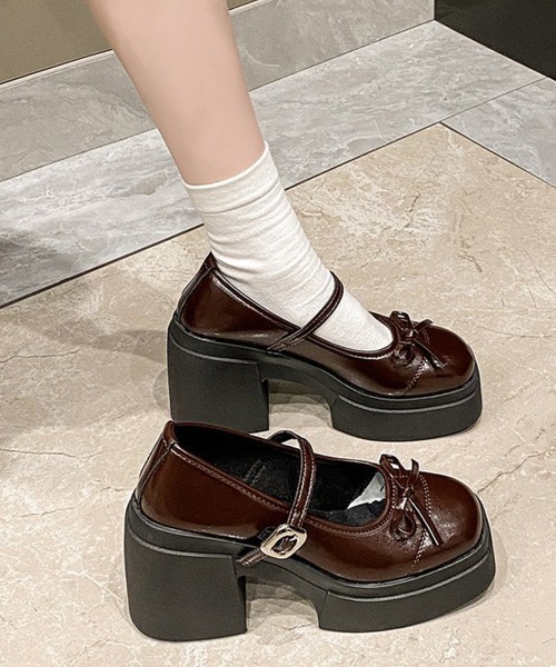 Miniministore(ミニミニストア)の「メアリージェーンパンプス 厚底ローファー(ローファー・レディース・アイボリー/ブラック/ブラウン/シルバー・24.0cm/23.0cm/24.5cm/23.5cm/22.5cm)」の21枚目の写真