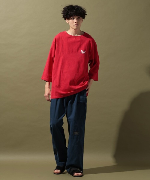 niko and...(ニコアンド)の「【NATOKii(ネイトゥーキー)】ダメージナンバーTシャツ(Tシャツ/カットソー・メンズ・レッド/ネイビー・MEDIUM/LARGE)」の9枚目の写真